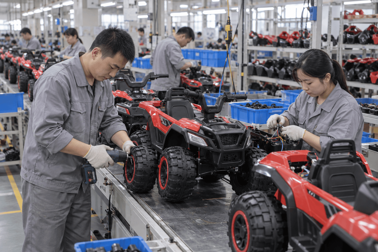 Children's electric ATV production line